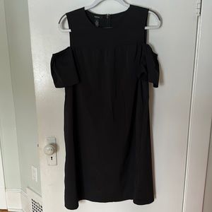 Alfani cold shouldered black dress